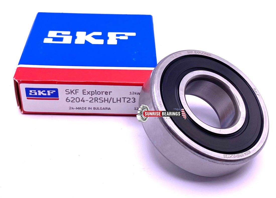 SKF 6204 2RS1 LHT23 Deep Groove Ball Bearing, Rubber Sealed 20x47x14 mm