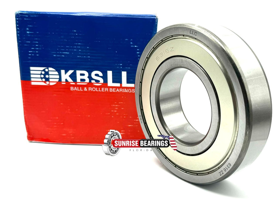 KBS 6316 ZZ DEEP GROOVE BALL BEARING, METAL SHIELDED 80x170x39 mm