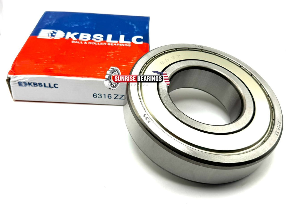 KBS 6316 ZZ DEEP GROOVE BALL BEARING, METAL SHIELDED 80x170x39 mm
