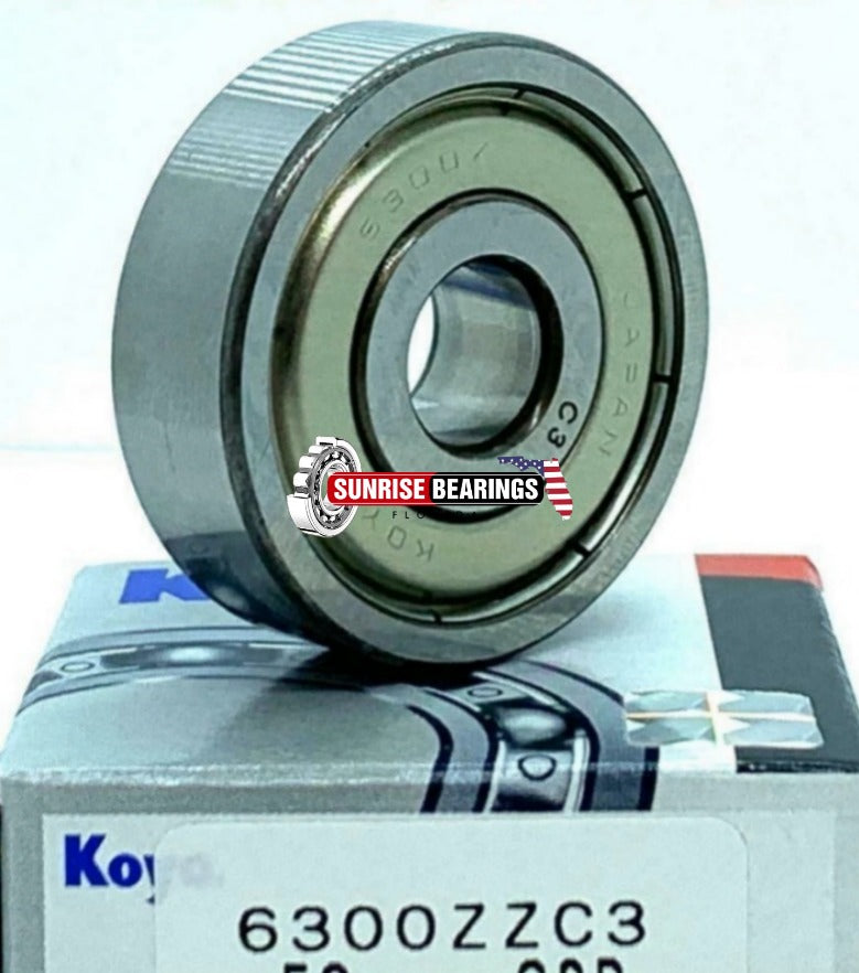 KOYO 6300 ZZ C3 Deep Groove Ball Bearing, Metal Shielded 10x35x11 mm
