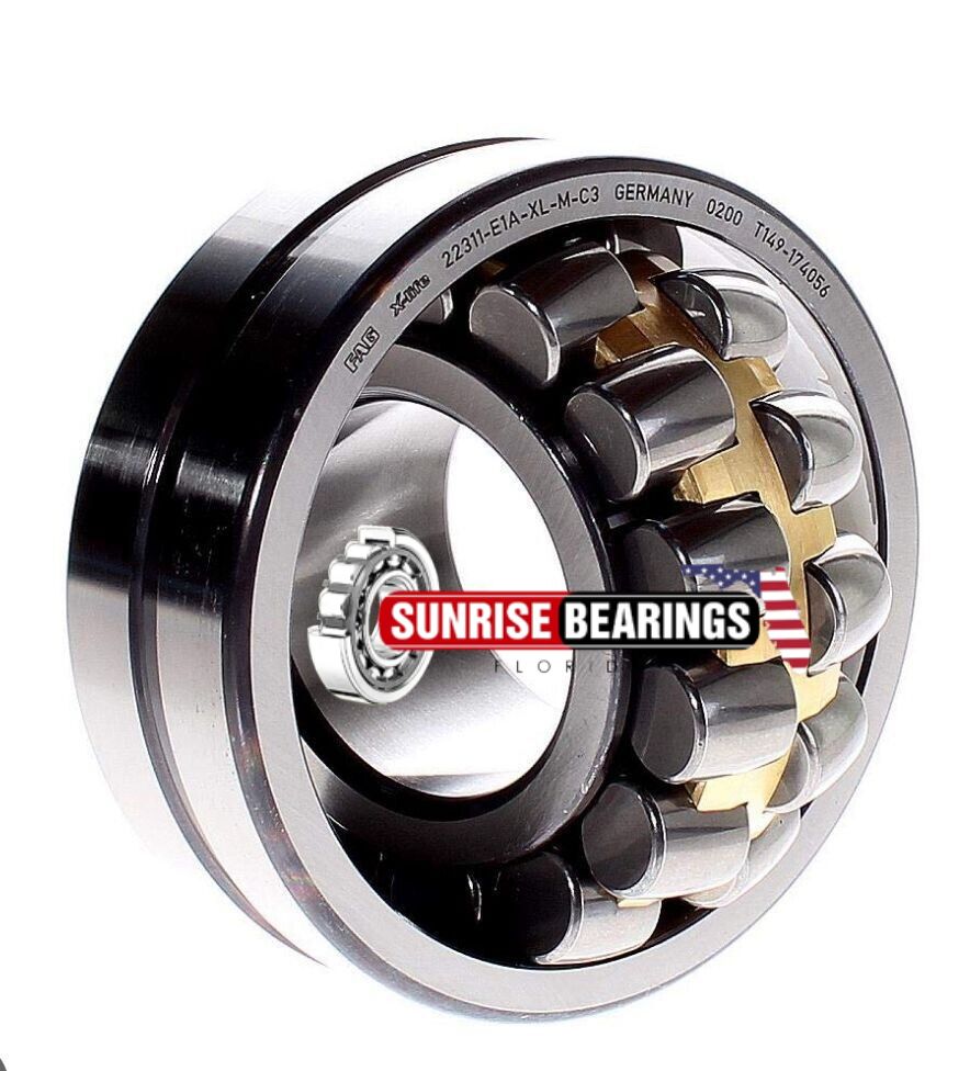 FAG Germany 22311 E1 A XL M C3 Spherical Roller Bearing 55x120x43 mm