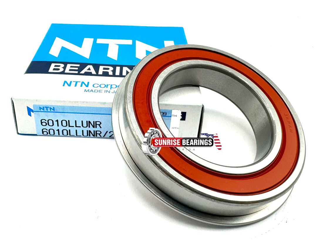 NTN JAPAN 6010 LLU NR/2AS BALL BEARING, RUBBER SEALED + SNAP RING 50x80x16 mm