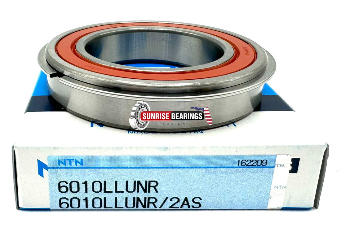 NTN JAPAN 6010 LLU NR/2AS BALL BEARING, RUBBER SEALED + SNAP RING 50x80x16 mm