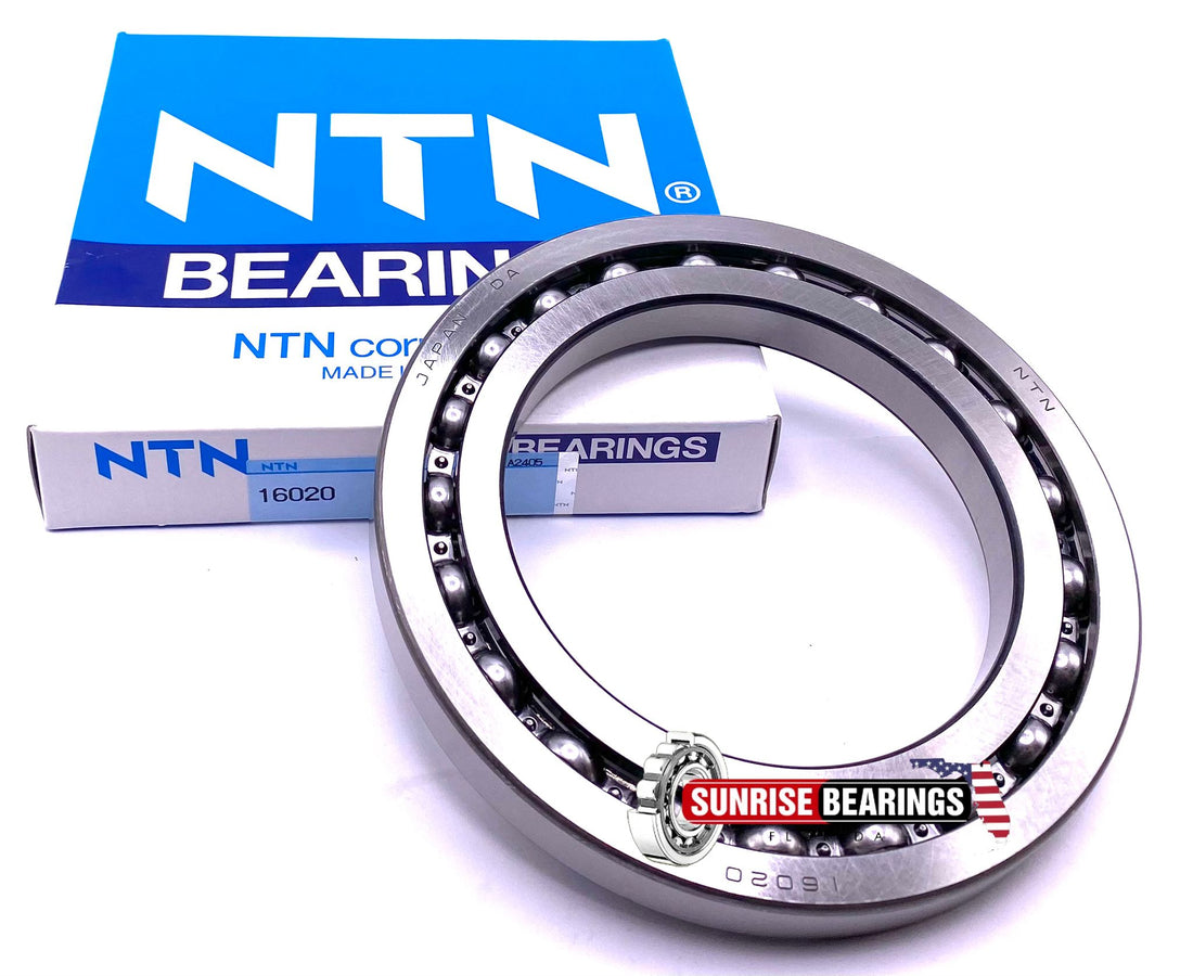 NTN Japan 16020 Deep Groove Ball Bearing, Open Type, No Seals 100x150x16 mm