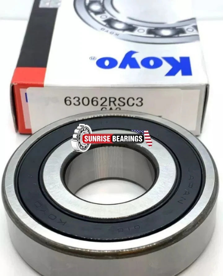 KOYO Japan 6306 2RS C3 Deep Groove Ball Bearing, Rubber Sealed 6306 DDU 30x72x19 mm