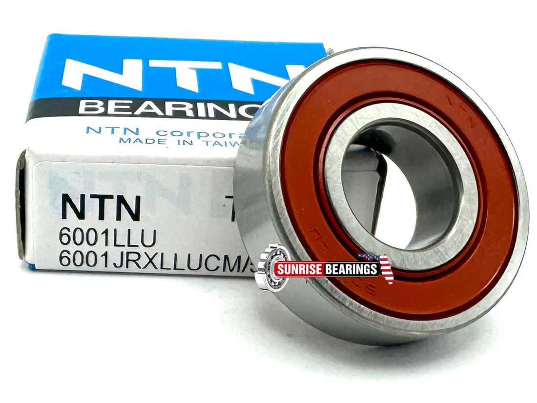 NTN 6001 LLU C3 DEEP GROOVE BALL BEARING, RUBBER SEALED 12x28x8 mm 6001DDU 6001