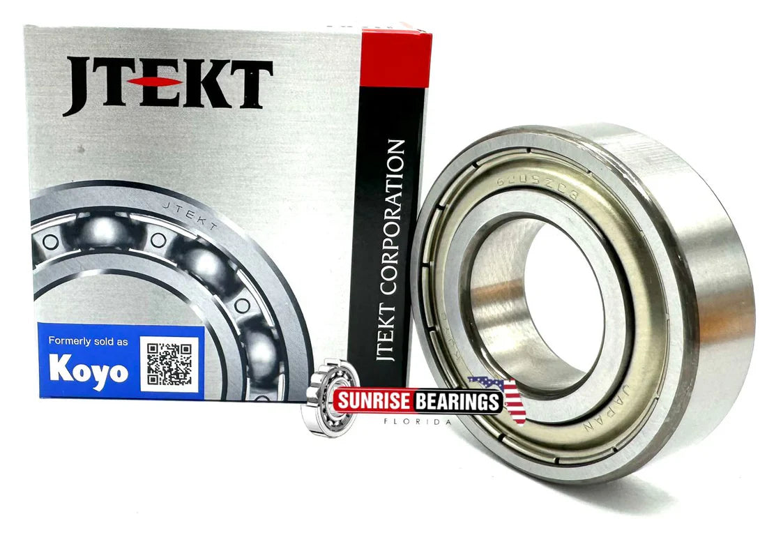 KOYO Japan 6205 ZZ Deep Groove Ball Bearing, Metal Shielded 25x52x15 mm
