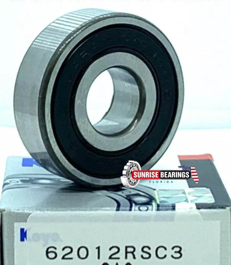 KOYO Japan 6201 2RS C3 Deep Groove Ball Bearing, Rubber Sealed 12x32x10 mm