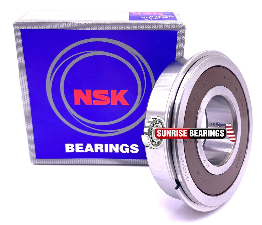 NSK Japan 6308 DDU NR Ball Bearing, Rubber Sealed + Snap Ring 2RS 40x90x23 mm
