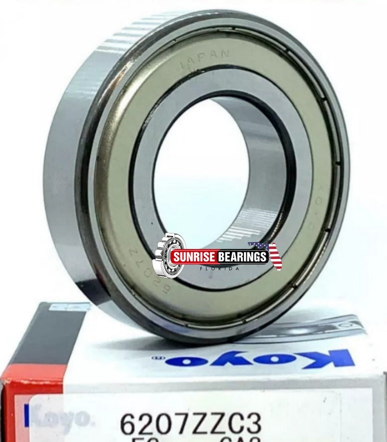 KOYO Japan 6207 ZZ C3 Deep Groove Ball Bearing, Metal Shielded 35x72x17 mm