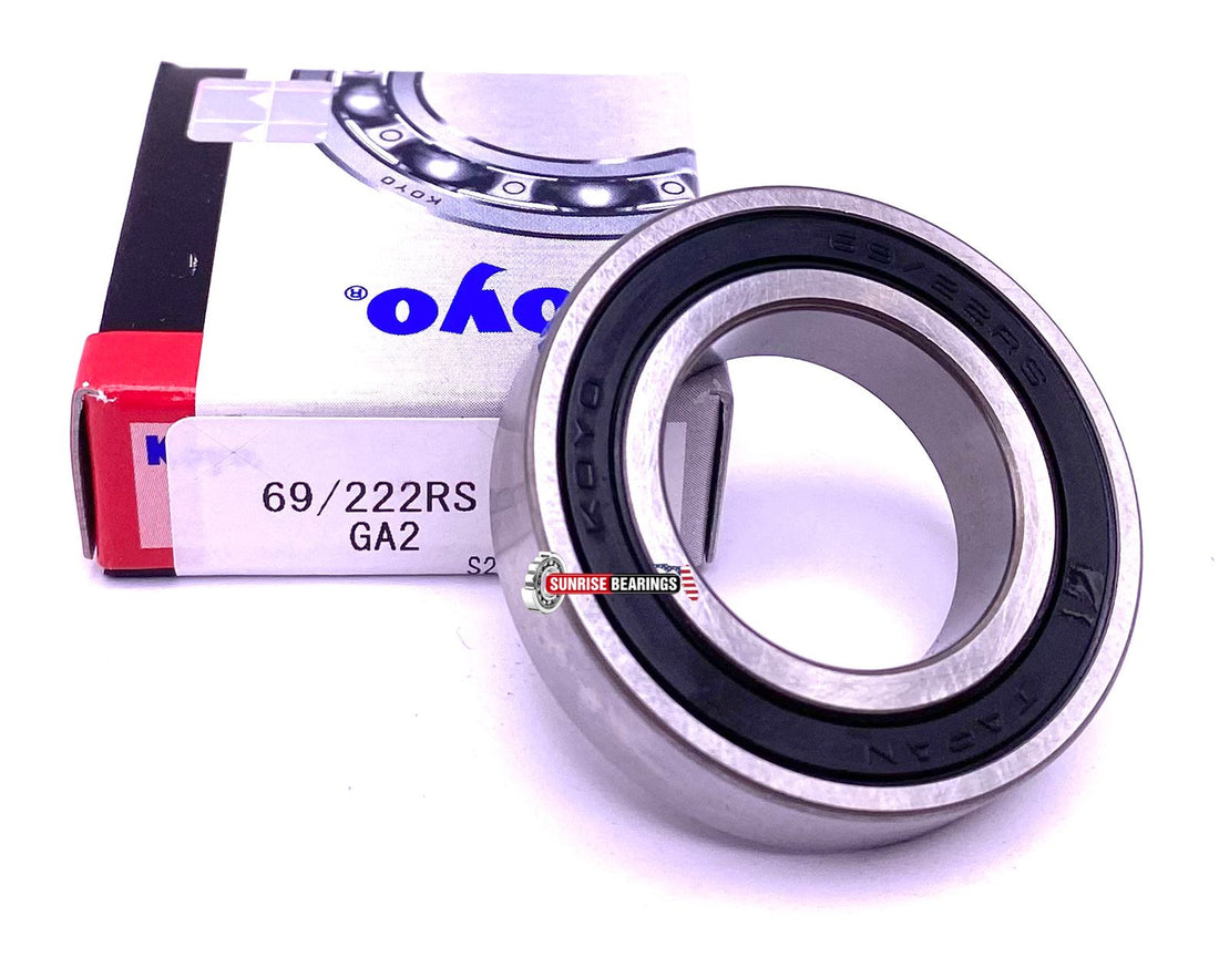 KOYO 69/22 2RS Ball Bearing, Rubber Sealed for Suzuki 0926222034 22x39x9 mm