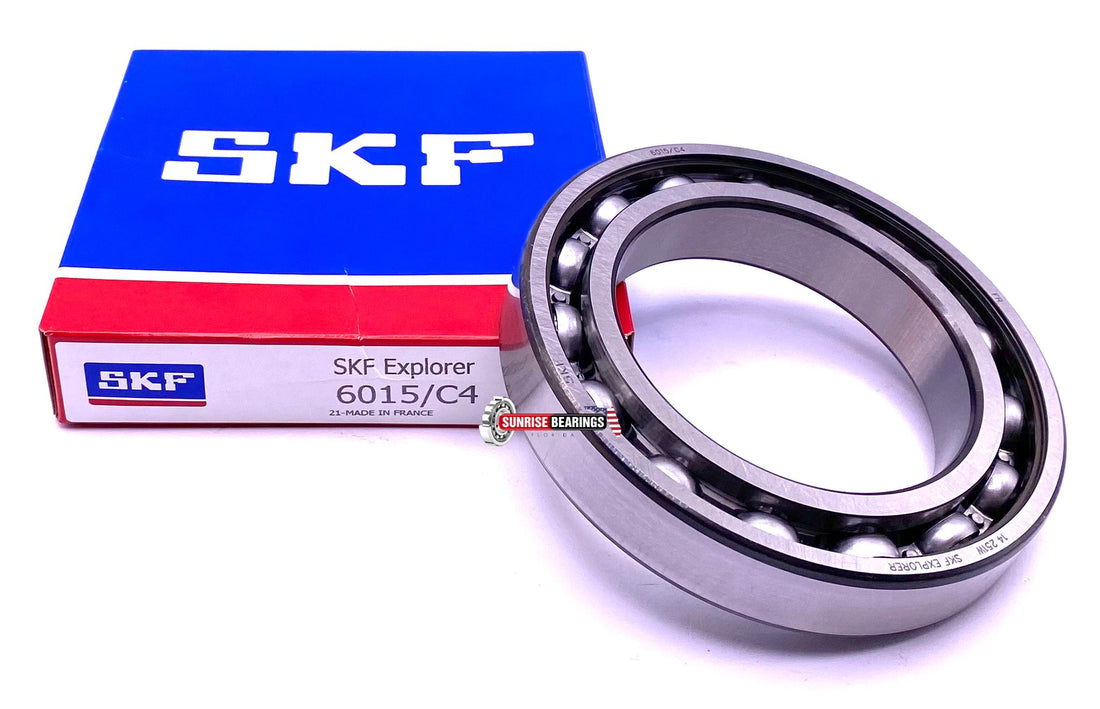 SKF 6015 C4 Deep Groove Ball Bearing, Open Type, No Seals 75x115x20 mm