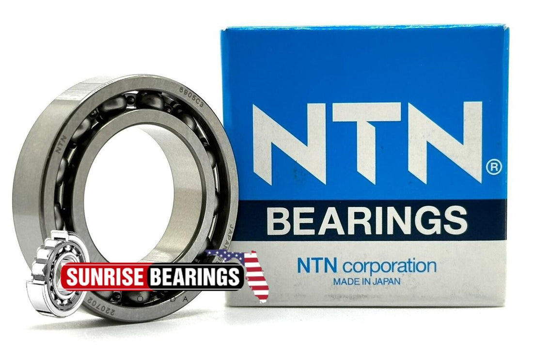 NTN JAPAN 6905 C3 DEEP GROOVE BALL BEARING, OPEN, NO SEALS 25x42x9 mm 61905