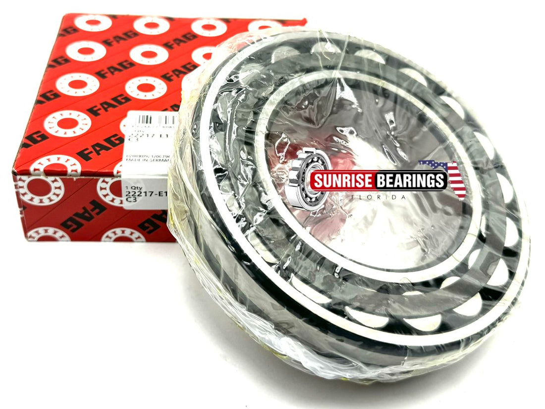 FAG GERMANY 22217 E1 XL C3 SPHERICAL ROLLER BEARING 85x150x36 mm
