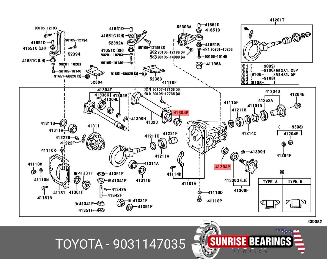 TOYOTA OEM 90311-47035 OIL SEAL 47x69x94x8/26mm 9031147035