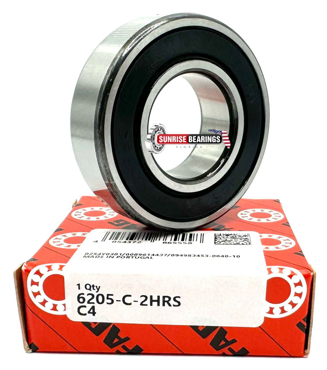 FAG  6205 2Hrs C4 Deep Groove Ball Bearing, Rubber Seals 2Rs 25X52X15 mm