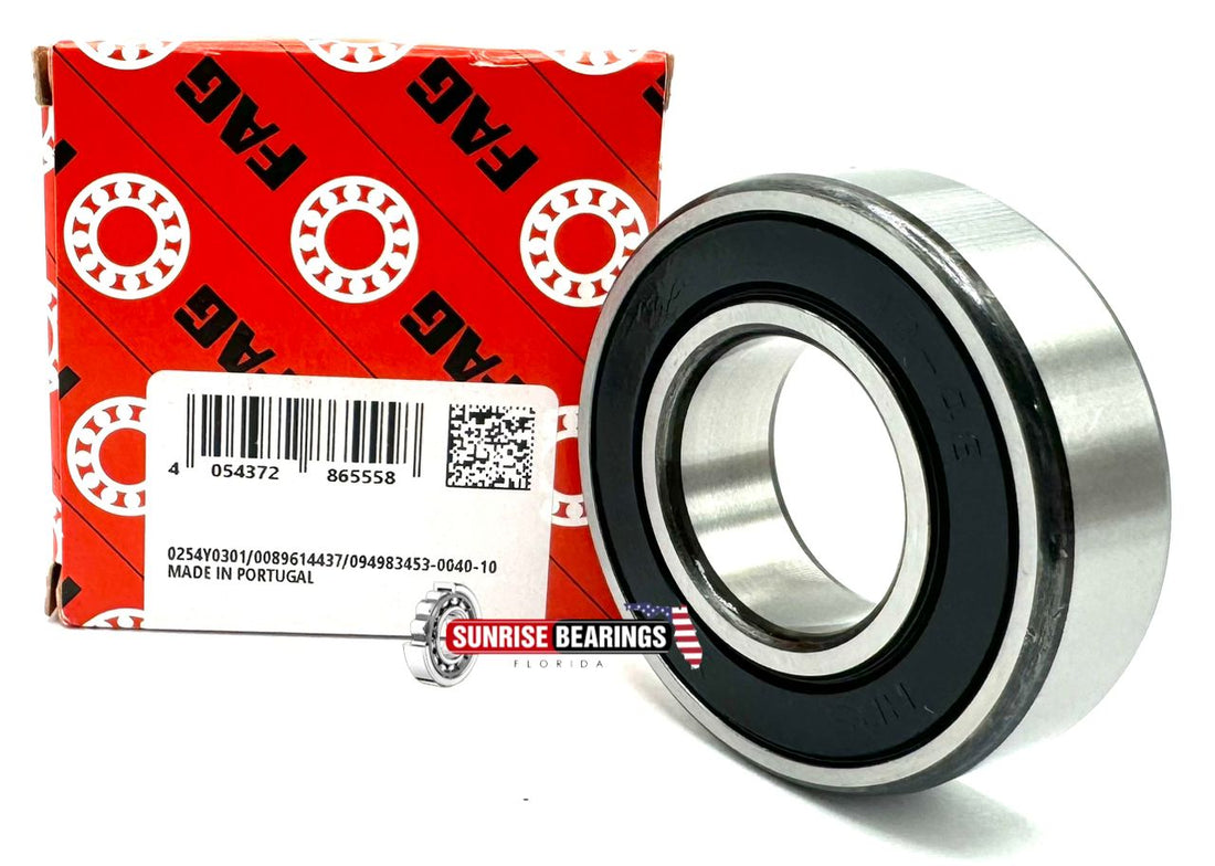 FAG  6205 2Hrs C4 Deep Groove Ball Bearing, Rubber Seals 2Rs 25X52X15 mm