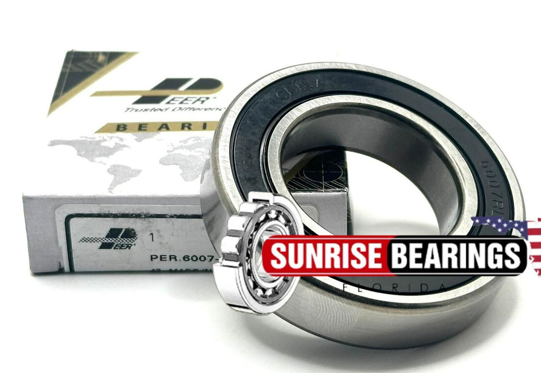 PEER 6007 2RS DEEP GROOVE BALL BEARING, RUBBER SEALED 35x62x14 mm