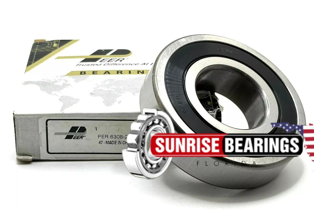 PEER 6308 2RS DEEP GROOVE BALL BEARING, RUBBER SEALED 35x62x14 mm