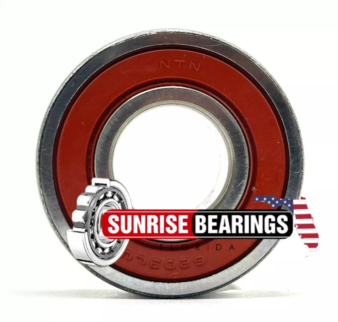 NTN GERMANY 6203 LLU C4 DEEP GROOVE BALL BEARING, RUBBER SEALED 6203 2RS C4 17x40x12 mm
