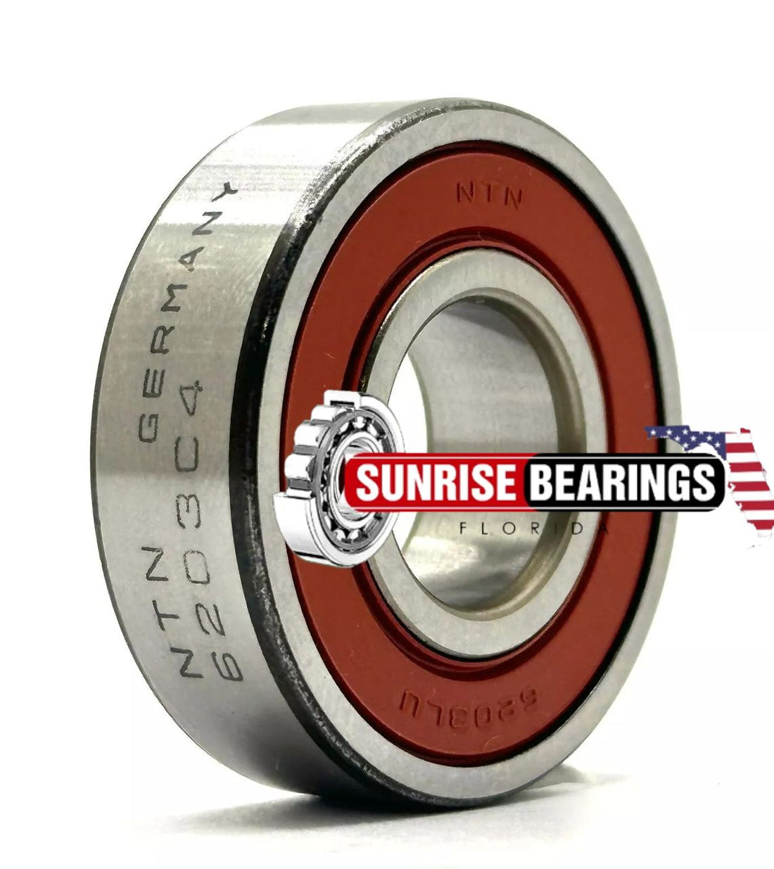 NTN GERMANY 6203 LLU C4 DEEP GROOVE BALL BEARING, RUBBER SEALED 6203 2RS C4 17x40x12 mm