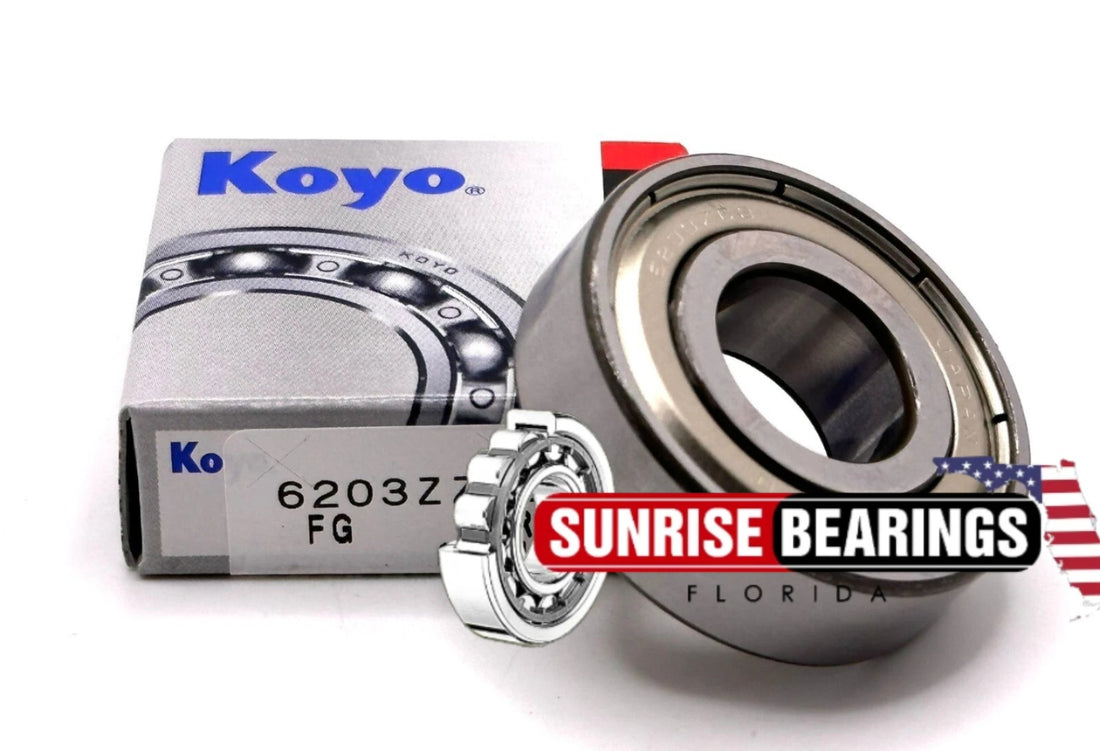KOYO Japan 6203 ZZ C3 Deep Groove Ball Bearing, Metal Shielded 17x40x12 mm