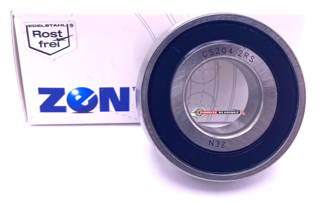 ZEN CS204 2RS Radial Insert Ball Bearing 1726204 2RS1 CS204LLU 20x47x14 mm