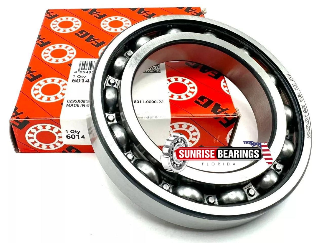 Fag 6014 C4 Deep Groove Ball Bearing, Open Type, No Seals 70X110X20 Mm