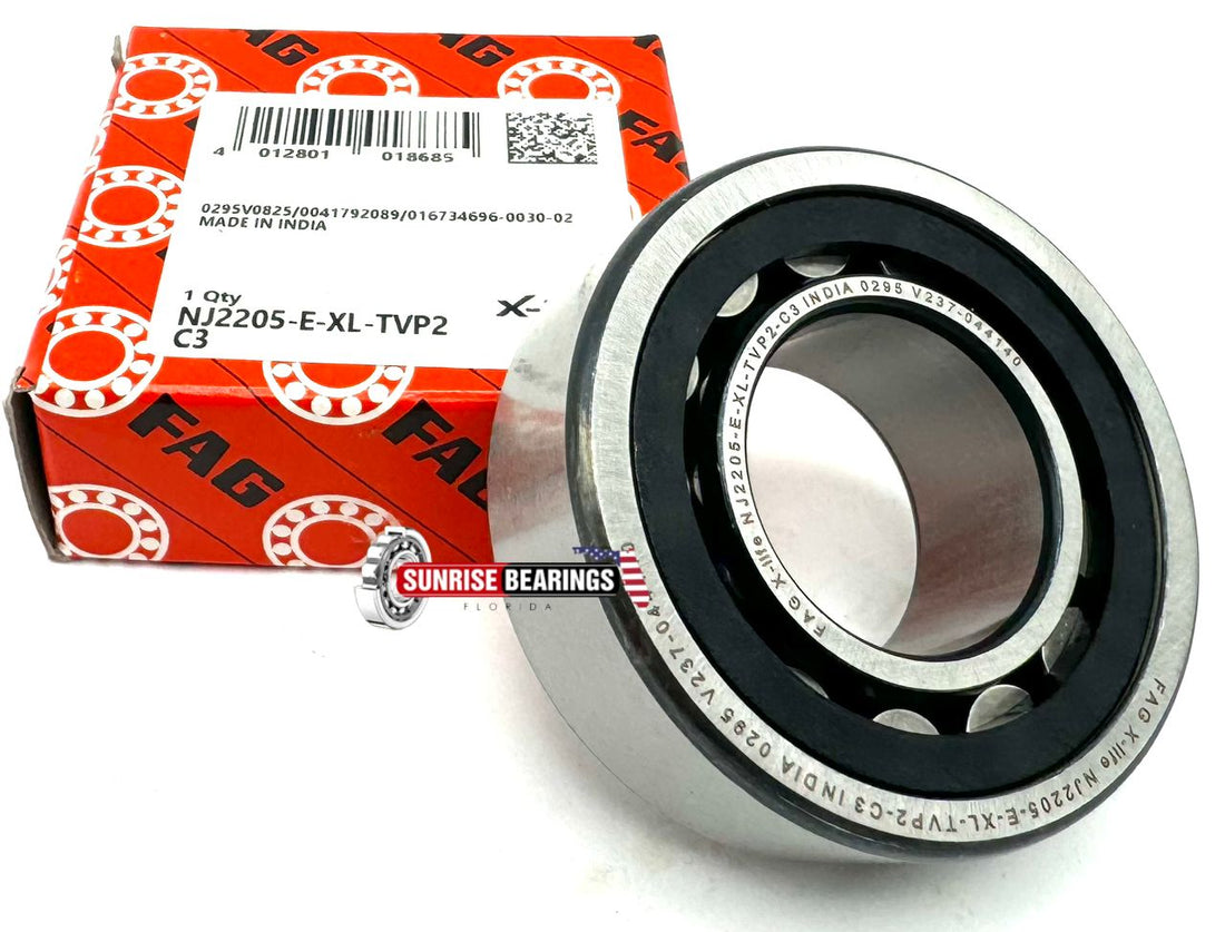 FAG NJ2205 E XL TVP2 C3 Cylindrical Roller Bearing 25x52x18 mm