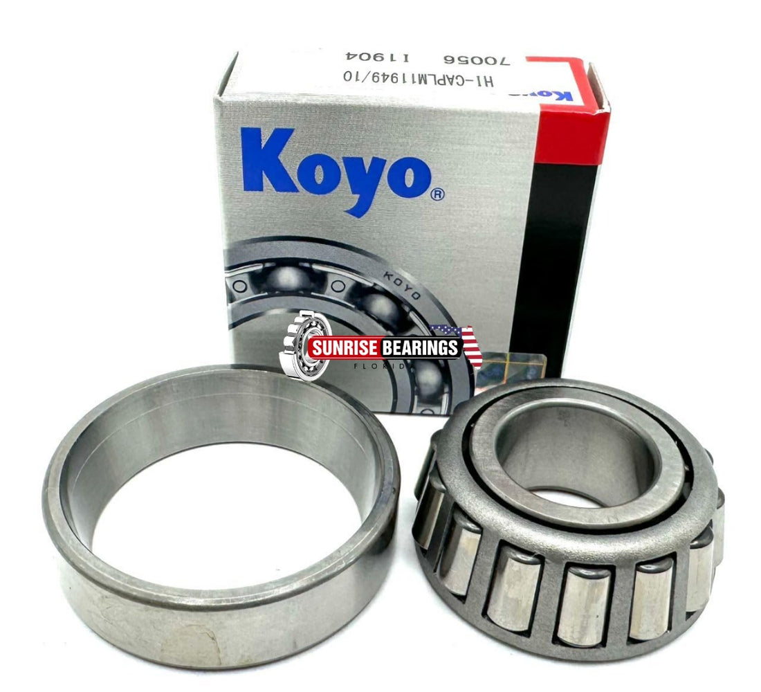 KOYO Japan HI-CAPLM 11949 / 10 Tapered Roller Bearing Cup and Cone 19.050x45.237x15.494 mm