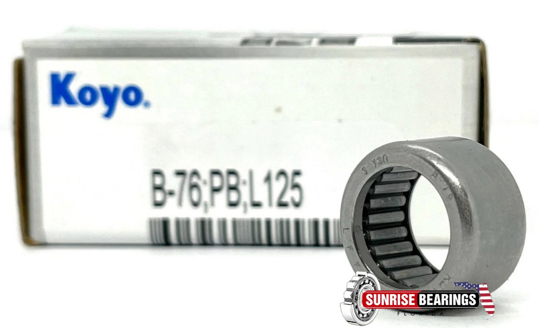 KOYO B-76 FULL COMPLEMENT NEEDLE ROLLER BEARING 7/16x5/8x3/8"