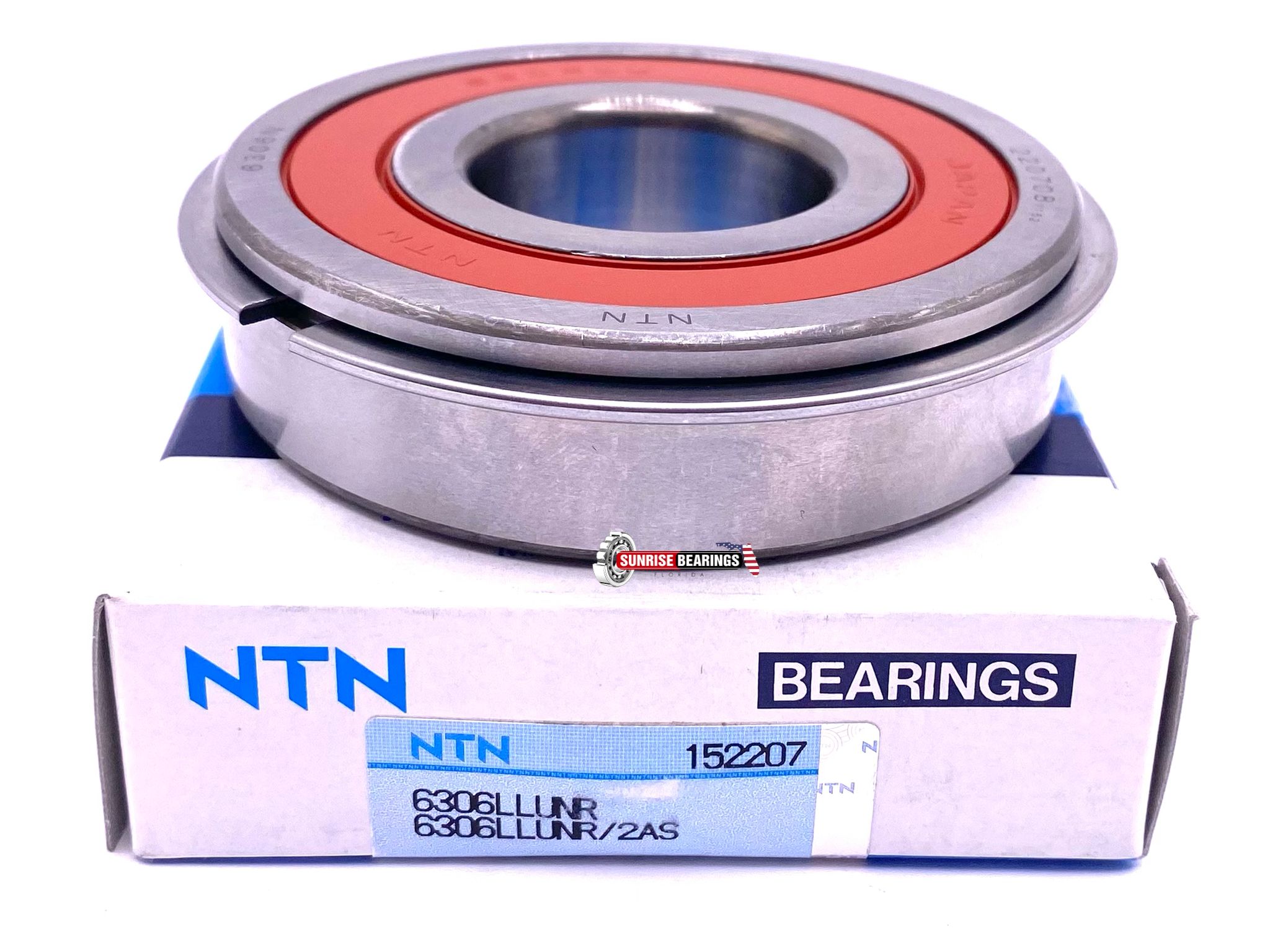その他 ntn NTN Japan 6306 LLU NR Ball Bearing, Rubber Sealed + Snap Ring 2RS