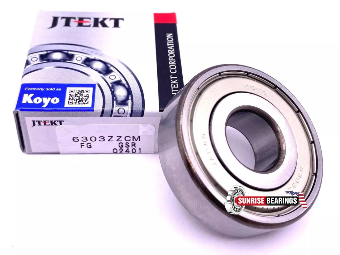 KOYO Japan 6303 ZZ C3 Deep Groove Ball Bearing, Metal Shielded 17x47x14 mm