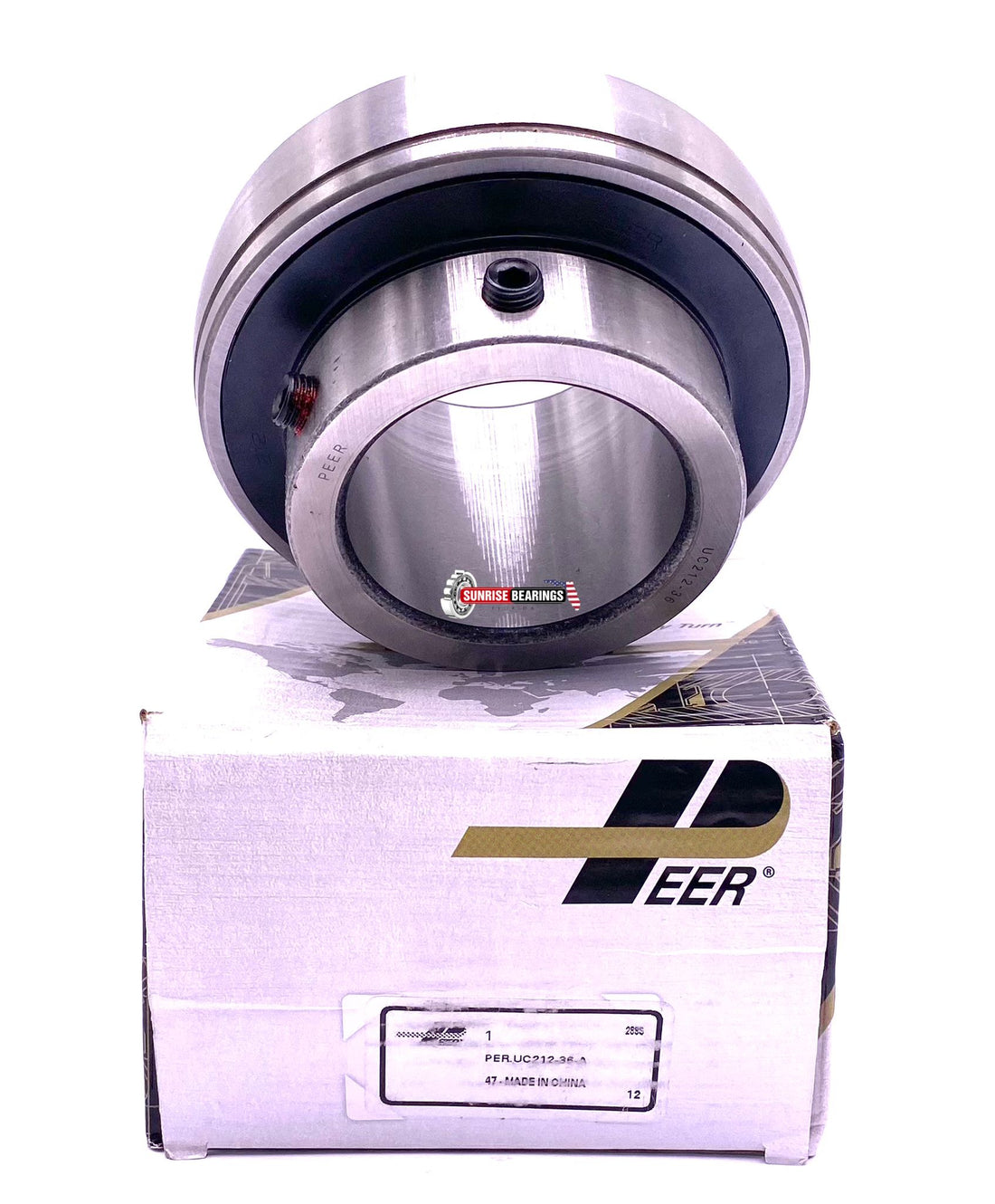 PEER UC212-36 A Insert Ball Bearing for Housings YAR212-204 2F 2 1/4" Bore