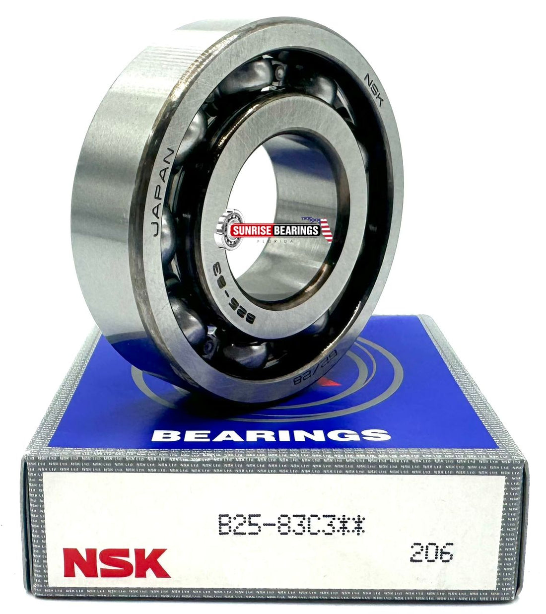 NSK JAPAN B25-83 C3 CRANKSHAFT BEARING 25x58x16 mm