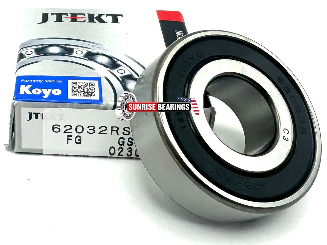 KOYO Japan 6203 2RS C3 Deep Groove Ball Bearing, Rubber Sealed 17x40x12 mm