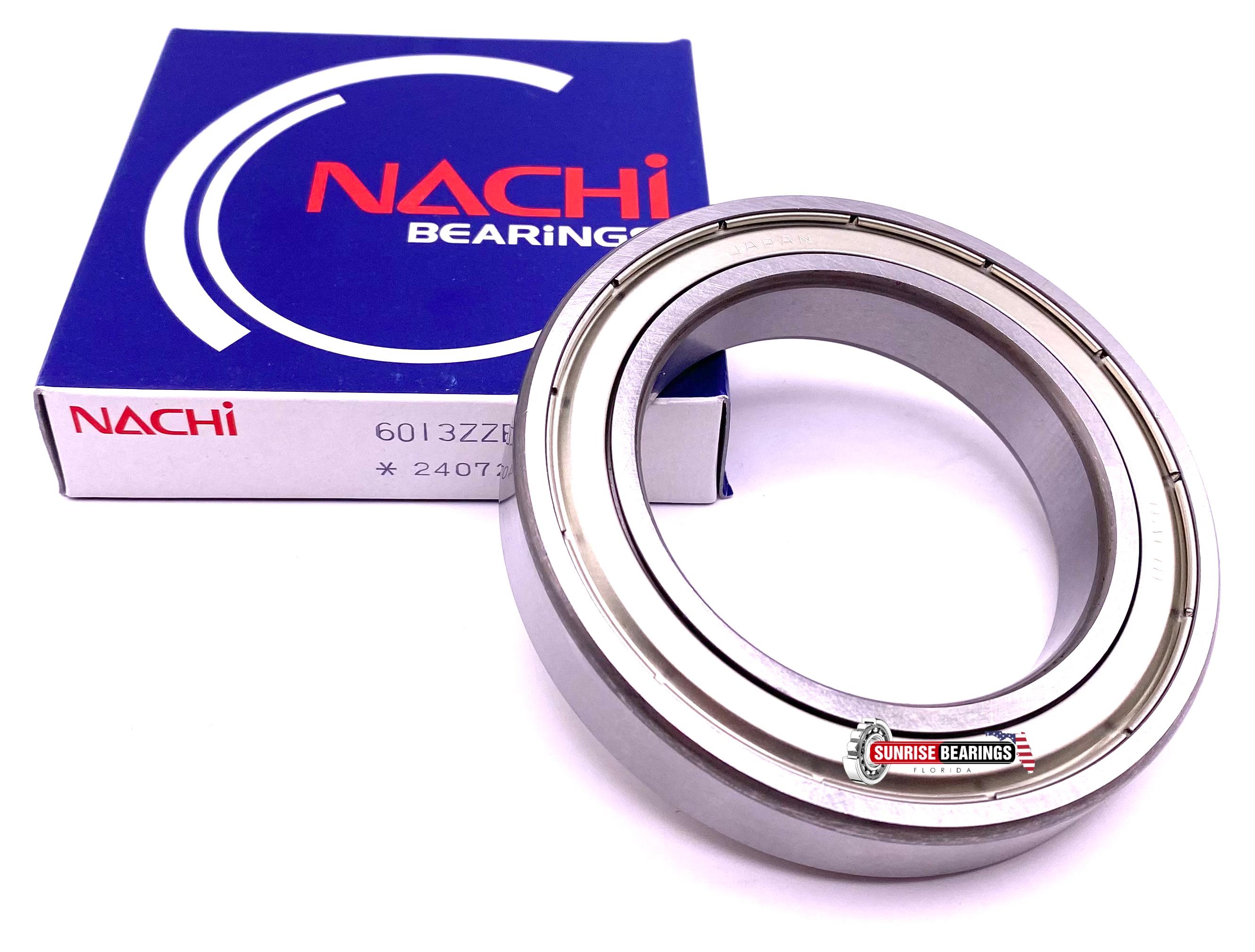 NACHI Japan 6013 ZZ Deep Groove Ball Bearing, Metal Shielded