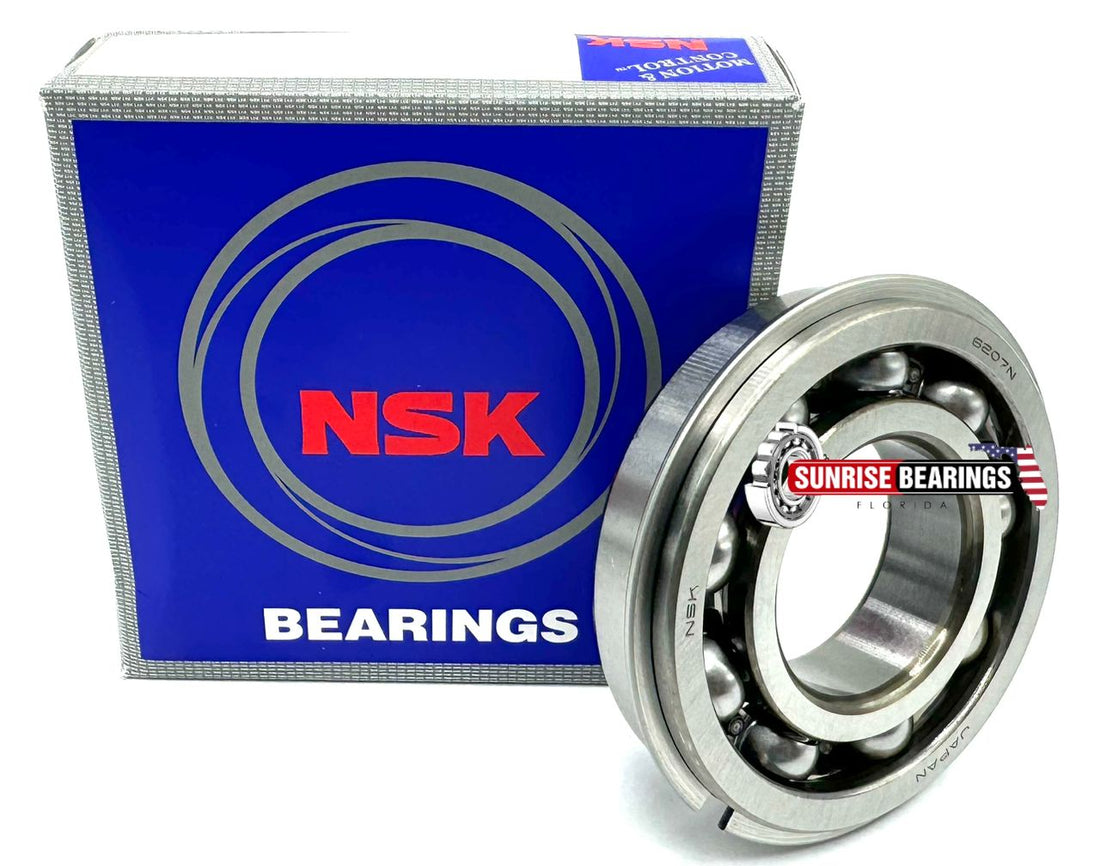 NSK JAPAN 6207 NR  BALL BEARING, OPEN TYPE, NO SEALS + SNAP RING 35x72x17 mm