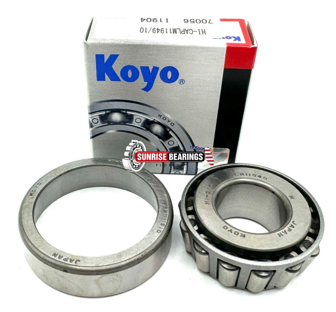 KOYO Japan HI-CAPLM 11949 / 10 Tapered Roller Bearing Cup and Cone 19.050x45.237x15.494 mm