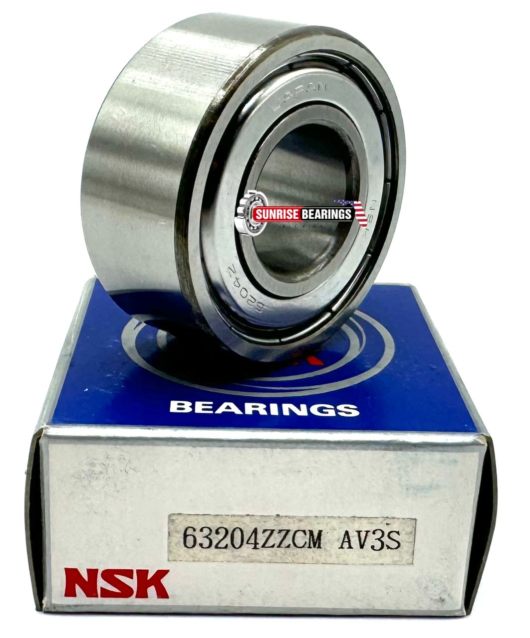Nsk 63204 zz Cm Av3S Deep Groove Ball Bearing, Metal Shielded 20X47X20.64 mm