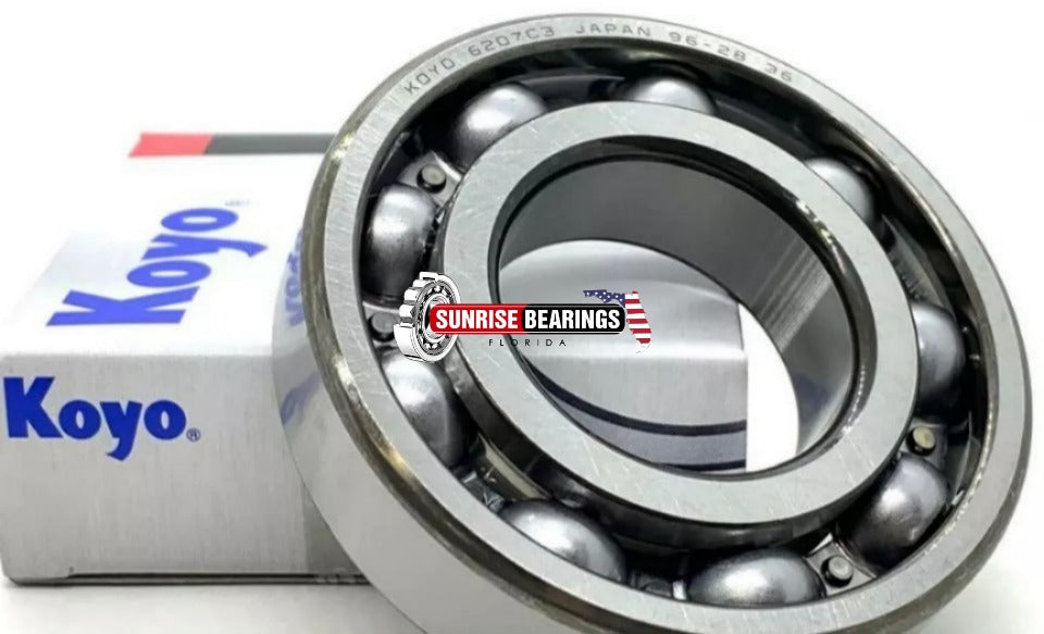 KOYO Japan 6207 C3 Ball Bearing, Metal Shielded, OPEN ONE SIDE 35x72x17 mm