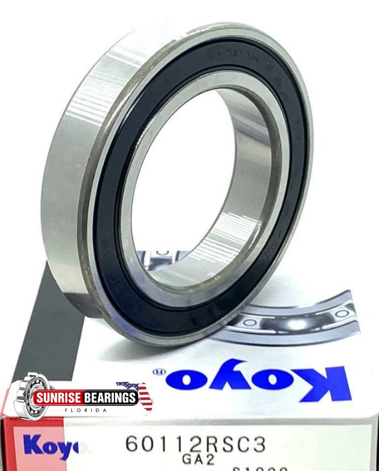 KOYO JAPAN 6011 2RS C3 Deep Groove Ball Bearing, Rubber Sealed 55x90x18 mm