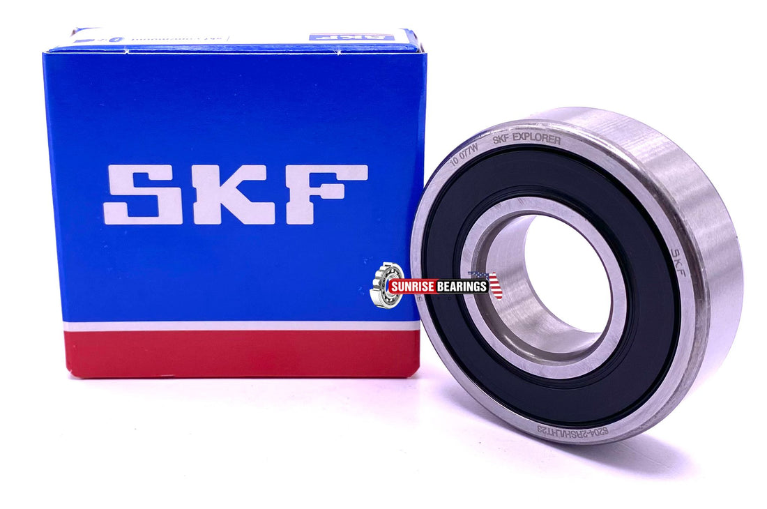 SKF 6204 2RS1 LHT23 Deep Groove Ball Bearing, Rubber Sealed 20x47x14 mm