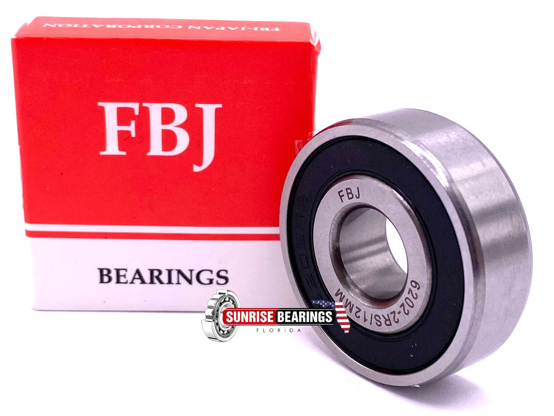 FBJ 6202 / 12 2RS BALL BEARING, RUBBER SEALED SPECIAL BORE 12mm 12x35x11 mm