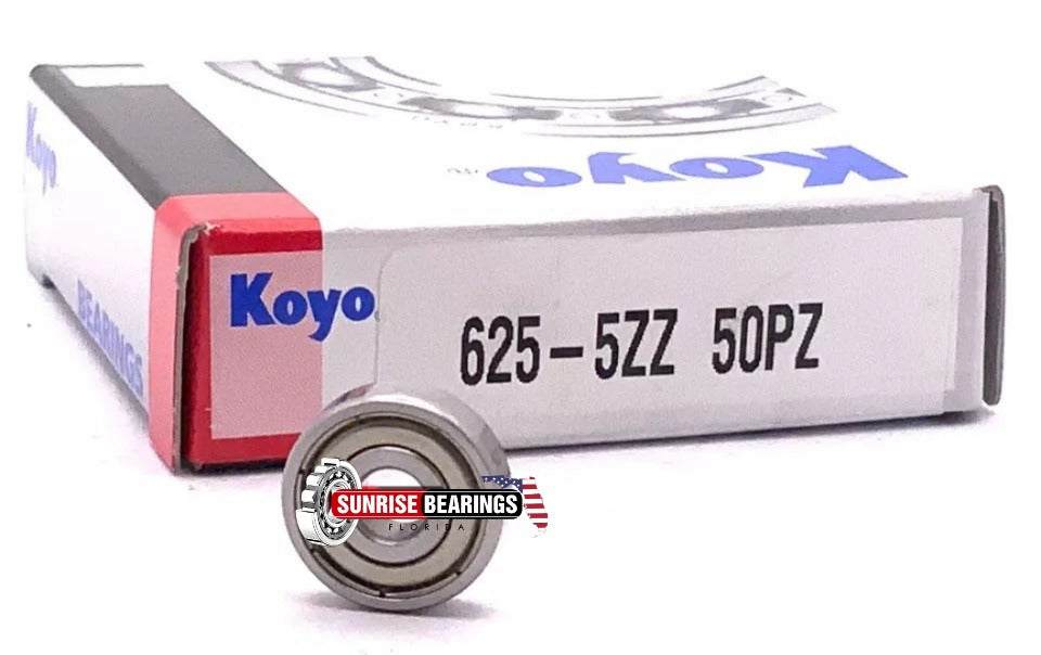 KOYO Japan 625 ZZ Deep Groove Ball Bearing, Rubber Sealed 5x16x5 mm