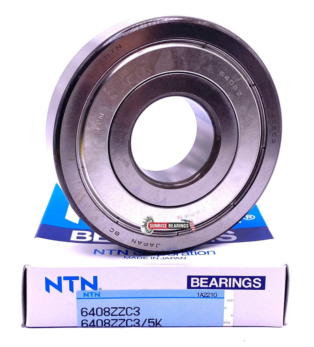 NTN 6408 ZZ C3/5K Deep Groove Ball Bearing, Metal Shielded 40x110x27 mm
