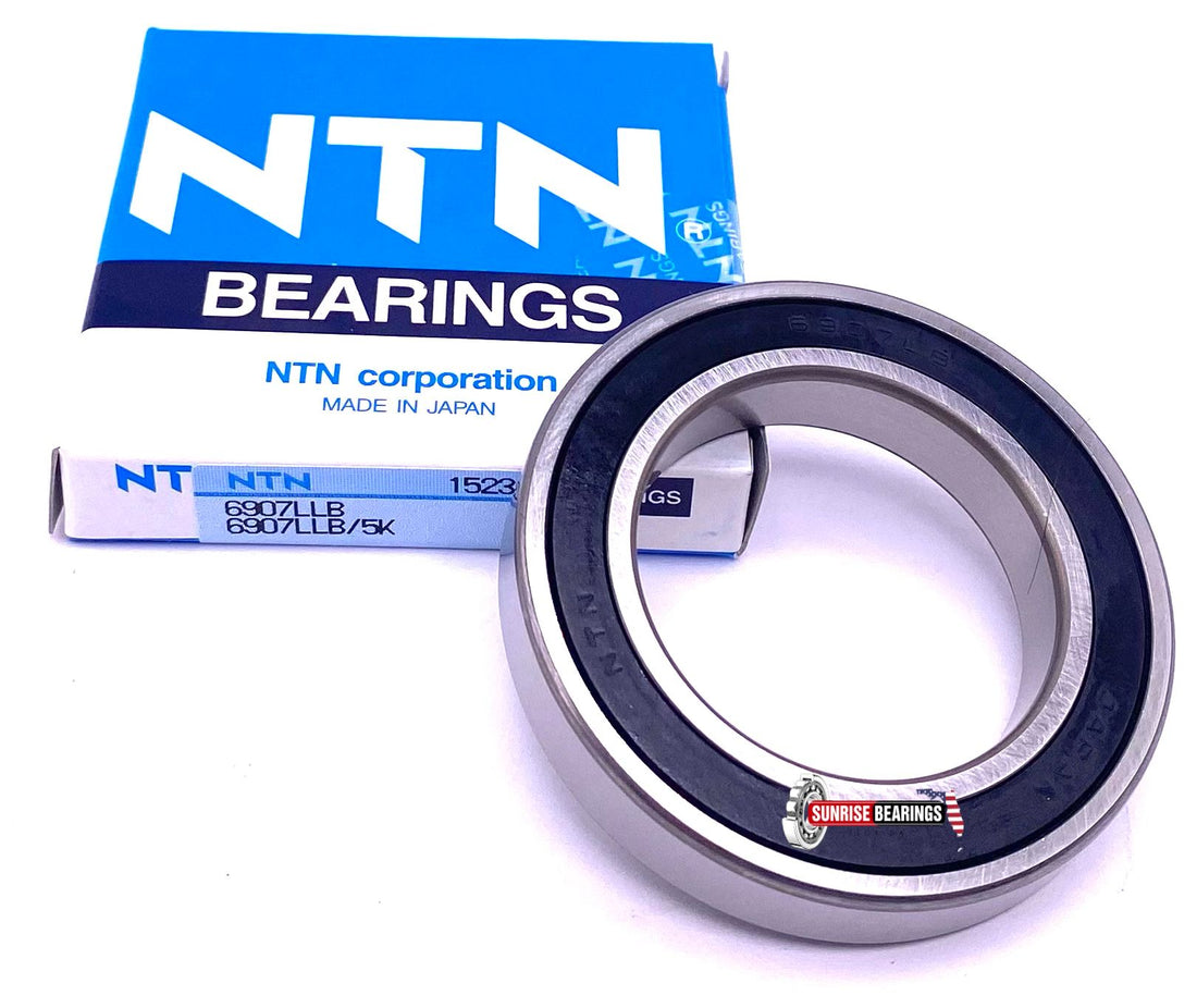 NTN JAPAN 6907 LLB Deep Groove Ball Bearing, Rubber Sealed 61907 35x55x10 mm