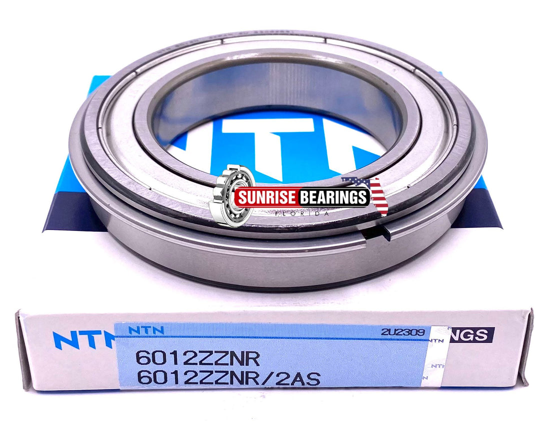 NTN JAPAN 6012 ZZ NR Ball Bearing, Metal Shielded + Snap Ring 60x95x18 mm