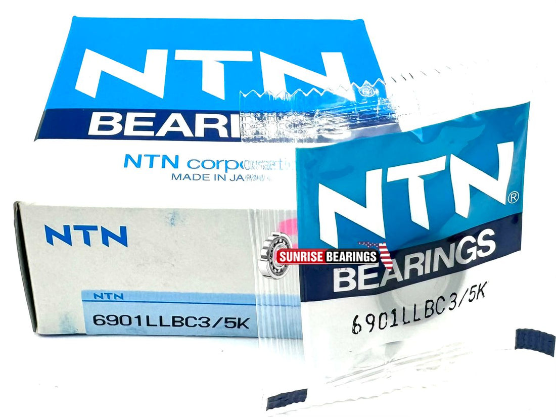 NTN JAPAN 6901 LLB/5K DEEP GROOVE BALL BEARINGS, RUBBER SEALED 12x24x6 mm