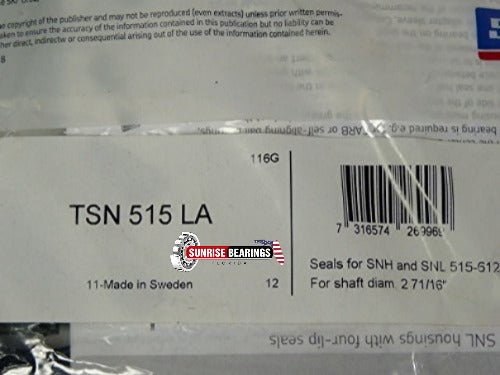 SKF Sweden TSN515 LA Housing Sea Material 61.91x94.7x12 mm